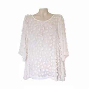 Yushi Flower Petal Crepe Blouse Romantic Cottagecore Angelcore L